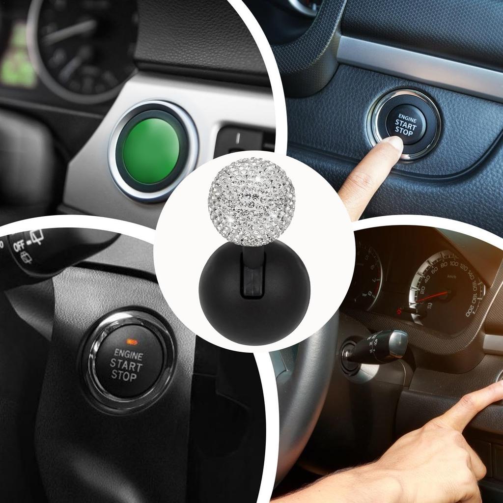 Hengroly Car Push To Start Button Locker, Car Engine Start Stop Button Ball Bar