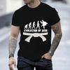 Мужские брендовые футболки Evolution of Judo Классическая графическая футболка Повседневная мода Женская Мужская одежда Топы Футболка большого размера Homme