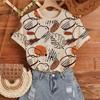 Элегантная женская футболка с короткими рукавами и цветочным принтом в стиле ретро, 3D, летний новый модный тренд, повседневная удобная женская одежда