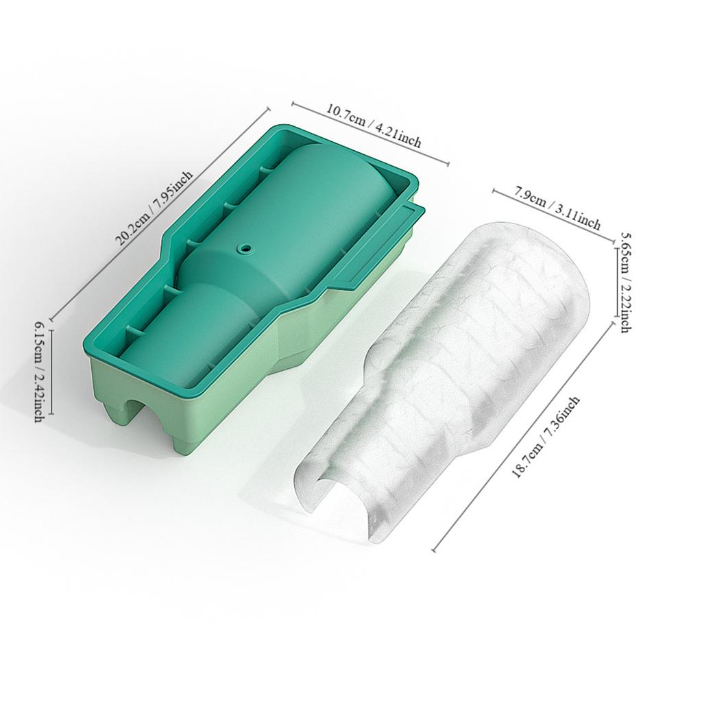 Upgraded Ice Cube Tray for Stanley Cup Silicone Ice Cube Tray with Lid for 30-40oz Tumbler Large Hollow Cylindrical Ice Cube Molds
