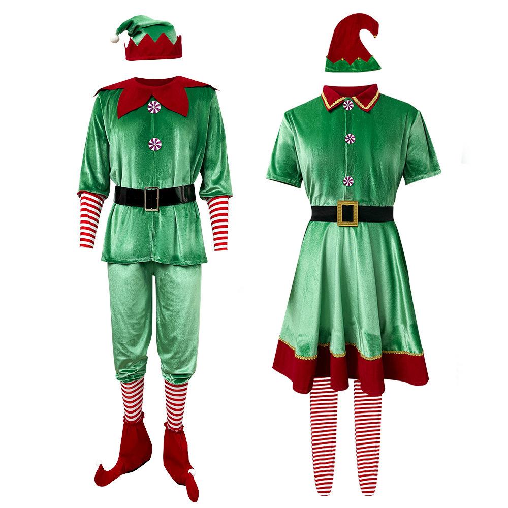 Christmas Parent-child Elf Costume Christmas Costume Children's New Boys and Girls Toddler Santa Claus