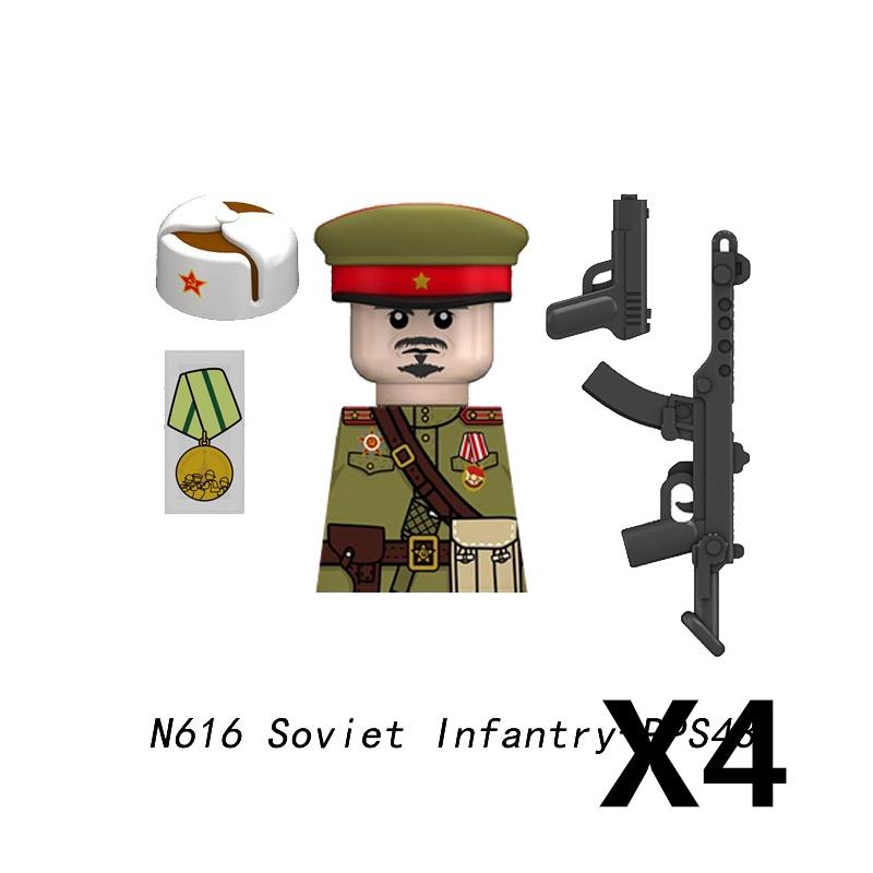 Военная фигурка солдата Строительные блоки Британская армия США Французская армия Оружие 101-я воздушно-десантная дивизия Офицер Пехота M1 Игрушки Подарки D126