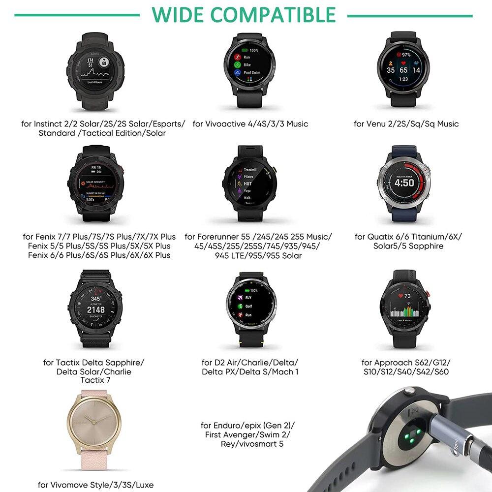 FONKEN Портативный адаптер типа C/Micro USB/IOS для зарядного устройства для Garmin Fenix 7/7S/7X/6/6S/6X/5/5S/5X конвертер для зарядки часов