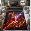 Фланелевый ковер с принтом AC Milan, нескользящий, мягкий, из полиэстера, для пола, декоративный коврик для спальни, гостиной, дивана, игровой комнаты, домашний декор