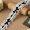 Ленты с бантами и плиссированной кружевной отделкой Ручная работа Тканевые швейные принадлежности Новые аксессуары для волос Праздник для новорожденного