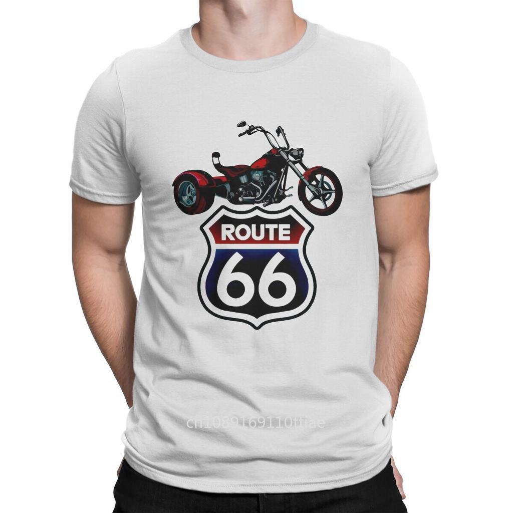Motorcycle Chopper Route 66 Special TShirt Vintage 66 Route Casual T Shirt Hot Sale T-shirt For Adult Unisex