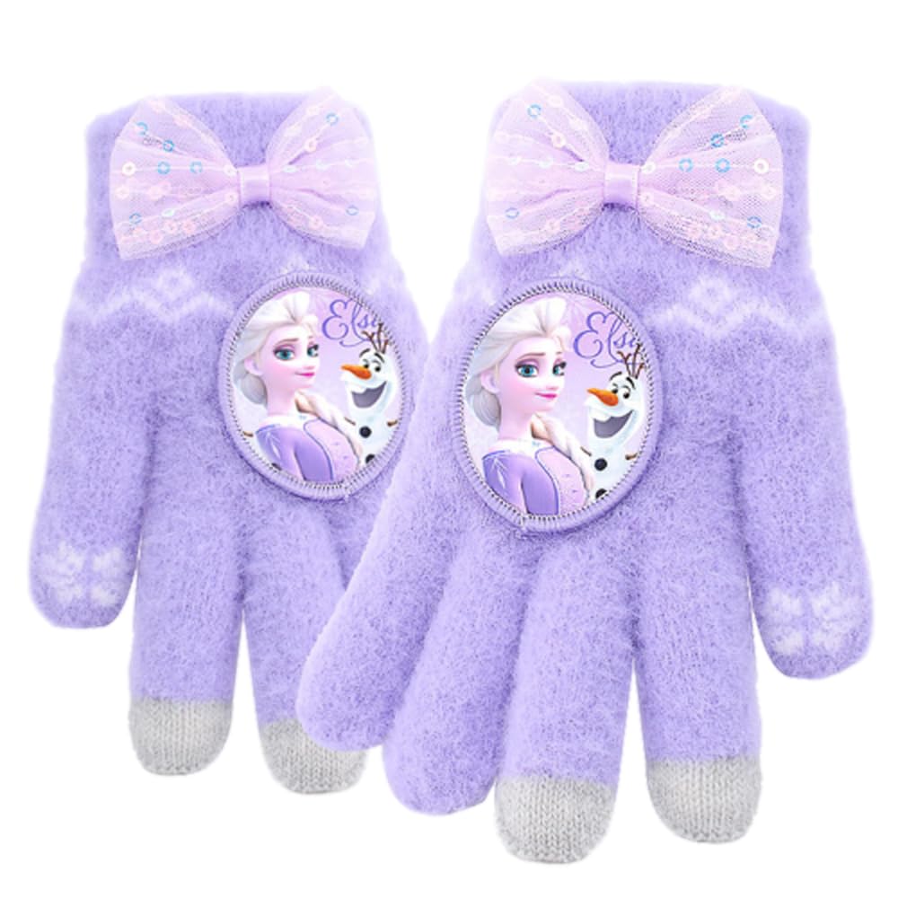 LAS BONITA Scarf and Glove Set for Girls and Boys Kids' (2-Piece Set) (Ages 4-10, 2-5) (1067 Lavender) [Product Code]