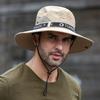 Fashion Summer Bucket Hat Sun Hats for Men Outdoor Fishing Travel Safari UV Protection Beach Hats Mesh Breathable Wide Brim Hat