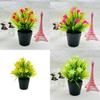 Small Orchid Plant Faux Greenery Plastic Potting Decor For Home And Office Use