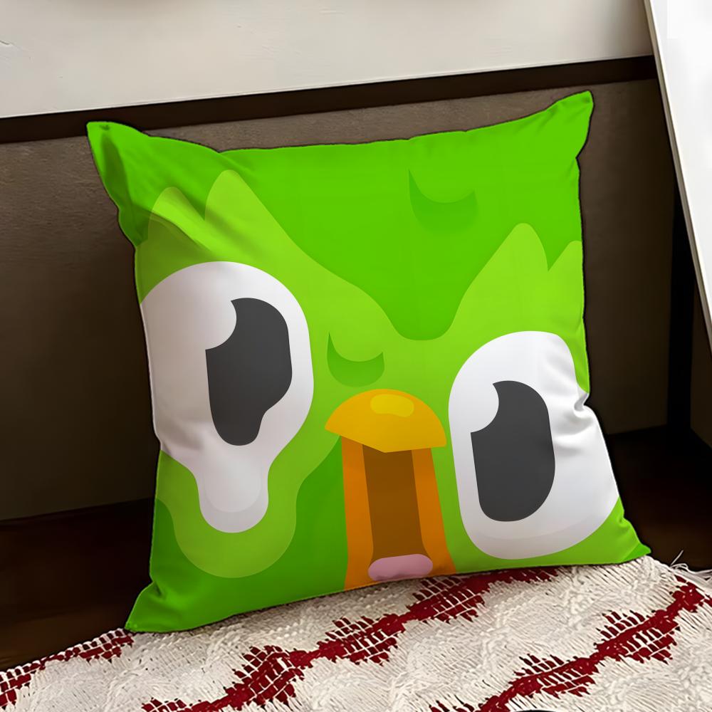 APP DDuolingo Наволочка Двусторонняя Мягкая Прочная Подушка Чехол для Дома Автомобиля Многоцелевое Использование для Повседневного Комфорта