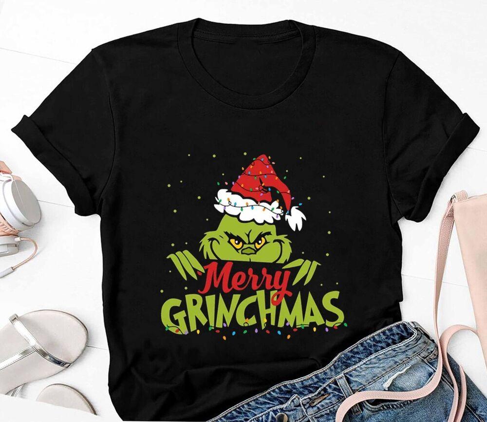 Горячая футболка Merry Grinchmas, футболка Grinch Christmas 2024