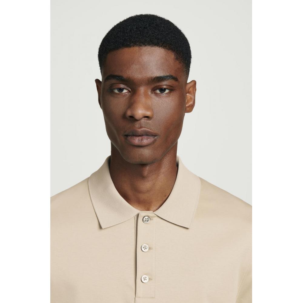 COS Рубашка поло из мерсеризованного хлопка Японии