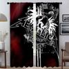 Blackout Curtains for Living Room M-MetallicaS Window Curtain for Room 2 Panel Partition Halloween Decoration Kitchen Elegant