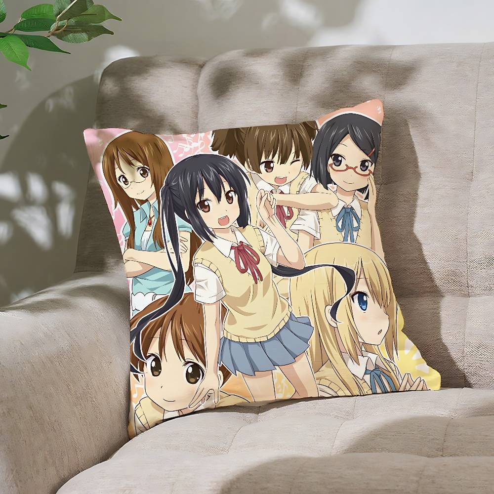 Аниме K-K-ON! Наволочка Чехол для подушки Мягкий Милый Наволочка для диванной подушки Для автомобиля Наволочка Полиэстер С молнией