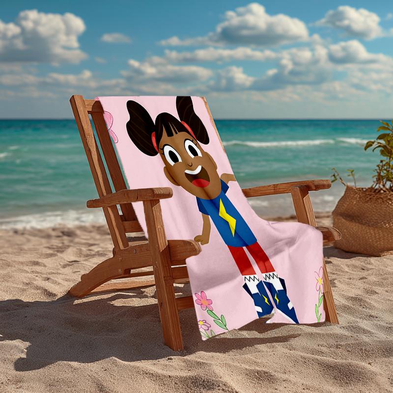 Ultra-Soft Beach Towel with Yakka Dee Theme,Ideal for Pool - Camping, Diving - Perfect Travel Essential, Vibrant Beach Towel.