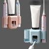 1Pcs  Wall Mount Electric Toothbrush Holder Double Hole Automatic Toothpaste Dispenser Bathroom Accessories Waterproof Toothpaste Squeezer