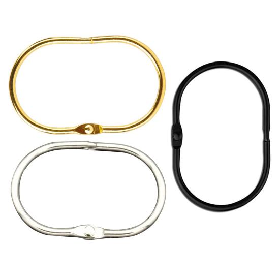 10 шт., кольца для занавески для душа в ванной, металлические крючки для душа, плотно закрытые, гладкие, скользящие кольца для занавесок с защитой от падения