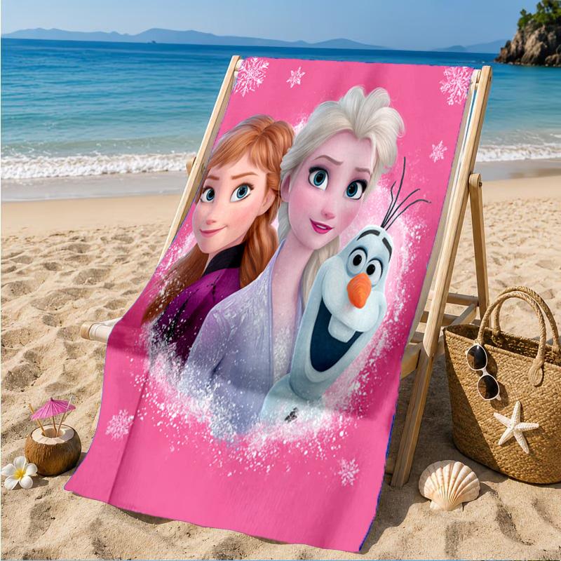 Ice Queen Artwork Printed Microfiber Beach Towel, Soft And Absorbent, Quick-Dry, Ideal for Summer Travel, Beach Essential, Swimming Pool