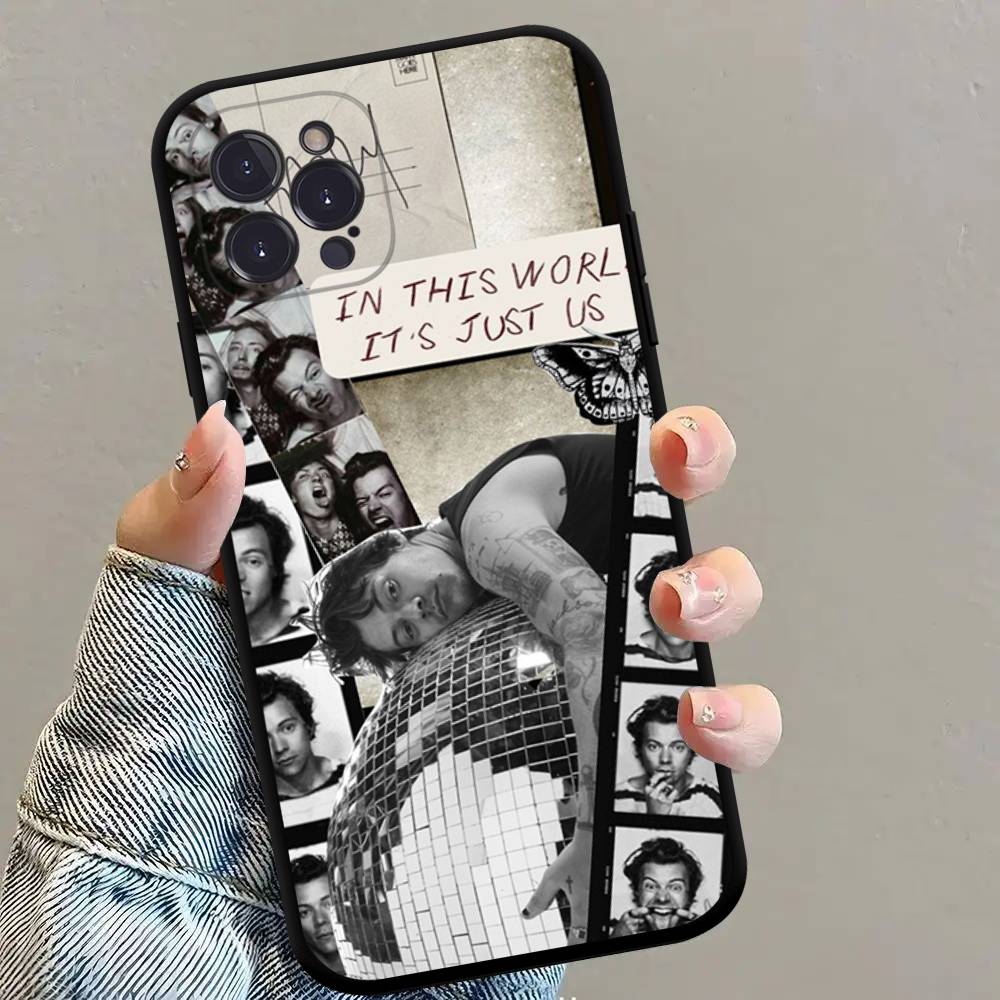 H-HaRRy Музыкальные стили Черный ТПУ Чехол для телефона Модный Для iphone17 Air 16 15 14 13 12 Pro 11 Pro Max Plus Защитный чехол