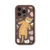 Милый кот подходит для чехла на телефон iPhone17 Apple 17promax новый 14 мелкие отверстия 13/12 заводской 11