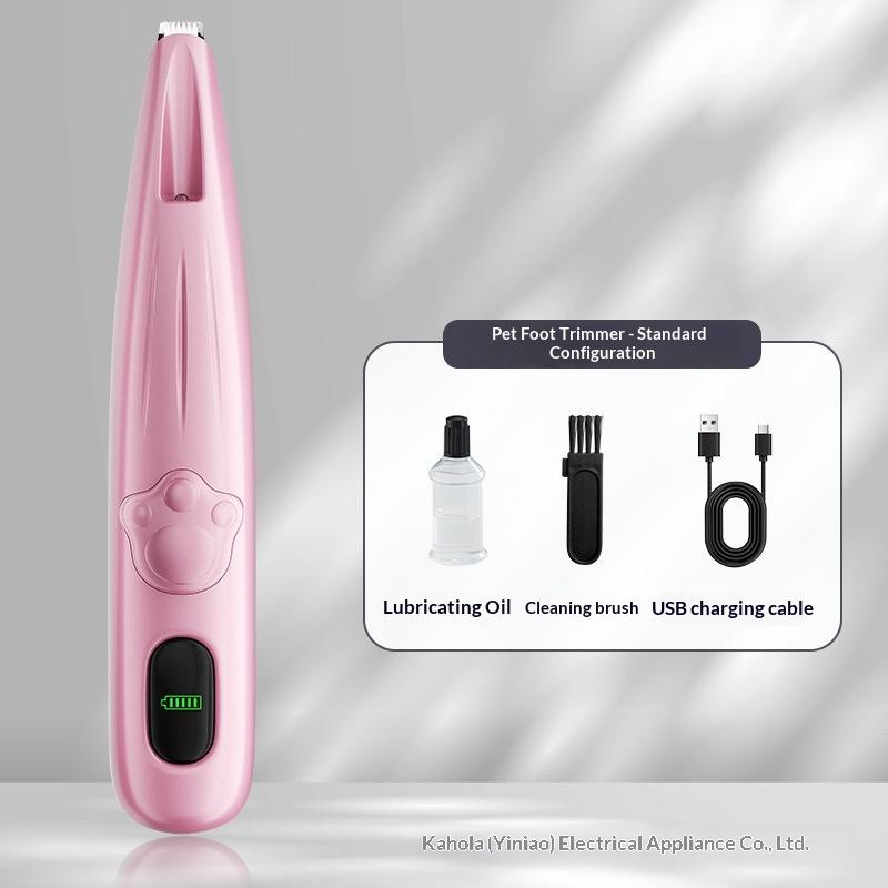 Cat Foot Shaving Hair Dogs Foot Shaving Hair Rechargeable LED Light Waterproof Hair Shaving Foot Shaving Hair Pet Electric Clipper Electric Clipper