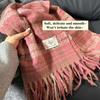 Soft Shawl Wrap Windproof Neck Warmer Casual Plaid Scarf  for Women