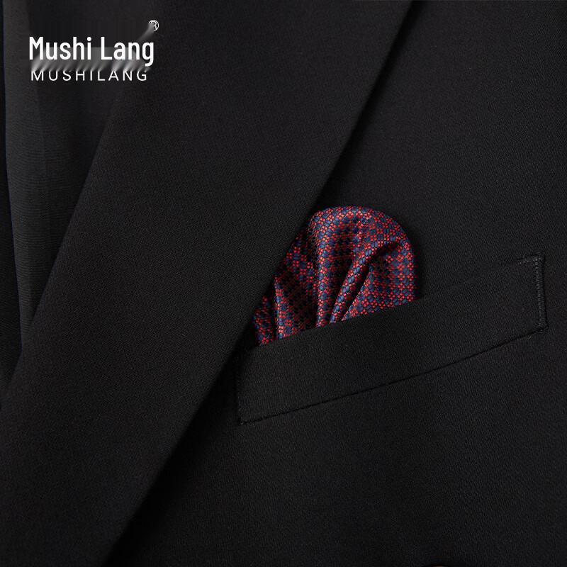 Мужской приталенный костюм-тройка MUSHILANG с двубортным пиджаком