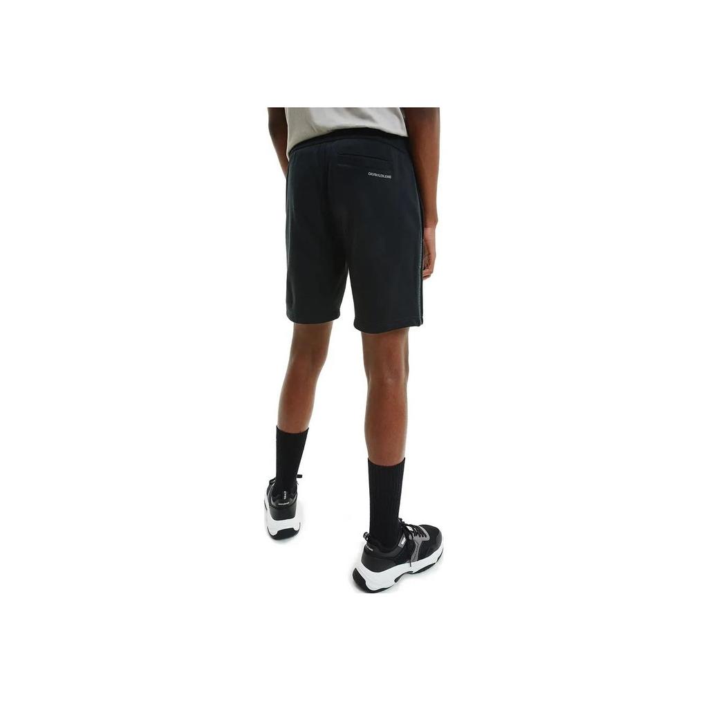 Calvin Klein Шорты прямого кроя с эластичной резинкой и боковым принтом, мужские шорты черного цвета J30J317377BEH