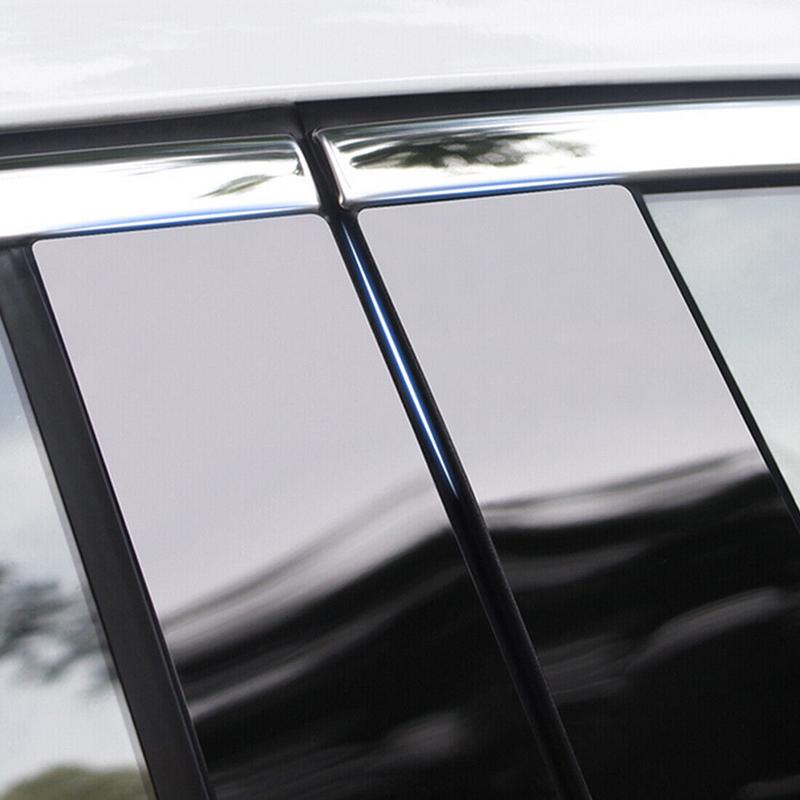 10pcs/set Car Window Door B C Column Pillar Posts Cover Trim Black For Ford Fiesta 2008-2015 2016 2017 2018 2019 Decoration Stickers