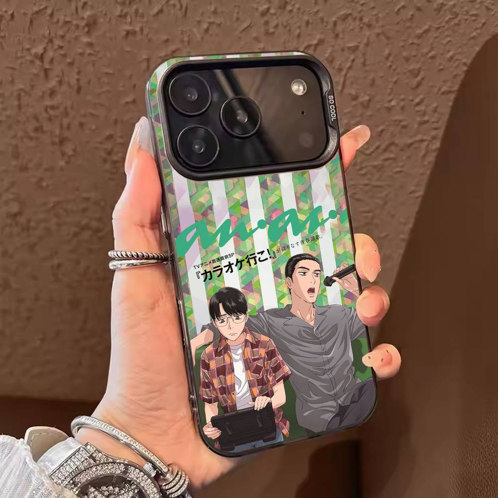 Аниме L-Пойдем в караоке Чехол для телефона Для iPhone 17,16,15,14,13,12,11,Pro Max,Plus Конфетный Серебристый Чехол