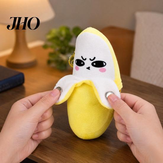 Portable Music Toy Keychain Musical Banana Plush Toy, Fruit Sensing Metronome with Sounds, Interactive Kids Sound for Kids, Cute Motion Sensor Keyring