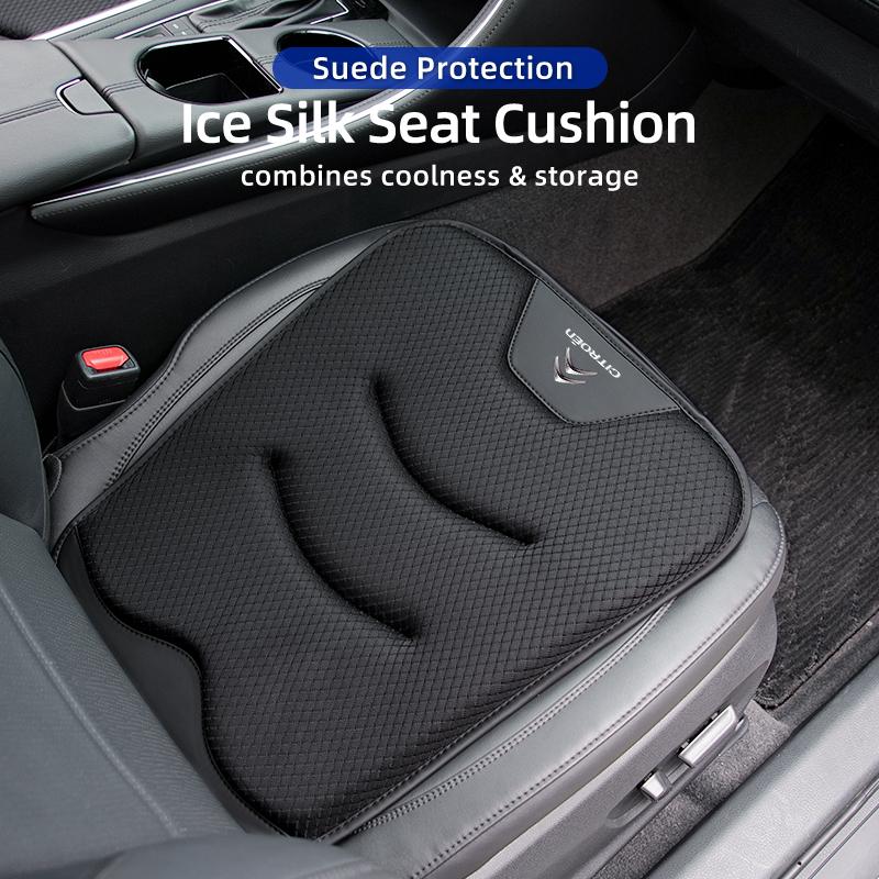 Ice Silk Car Seat Cushion Heightening Pad For Citroen C4 C3 C5 C1 C2 Berlingo Celysee Cactus Picasso Aircross Saxo Grand