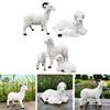 Resin Goat Figurine Lamb Ornament Goat Sculpture Landscape Decor Craft Decor for Home Bedroom Balcony Outdoor Statues Gifts