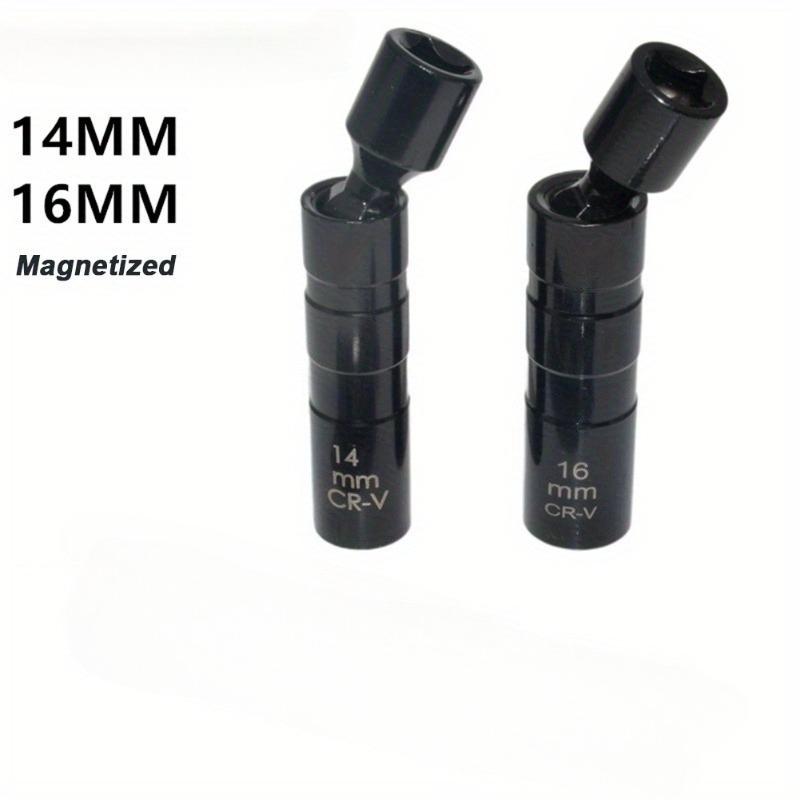 14мм 16мм Магнитный Инструмент для Снятия Свечей Зажигания Гаечный Ключ Головка 3/8" 12-гранный Поворотный Свечной Ключ Удлинитель Набор Головок Инструменты