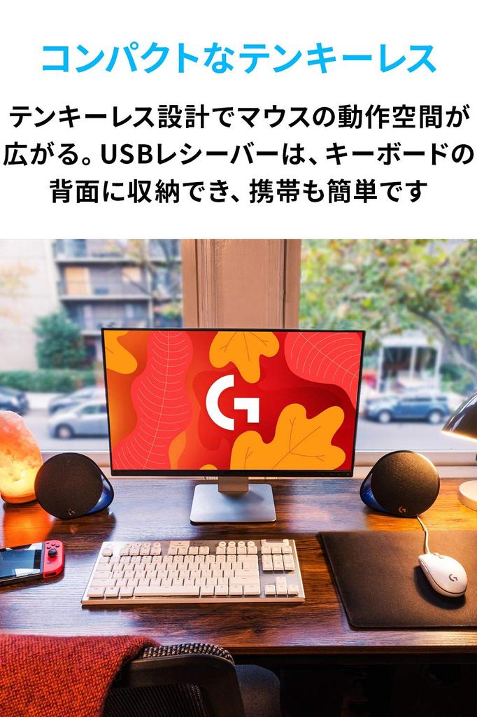 LOGITECH G Игровая клавиатура Tenkeyless Wireless G913 TKL White Thin GL Switch Тактильная японская раскладка LIGHTSPEED Беспроводное Bluetooth-подключение