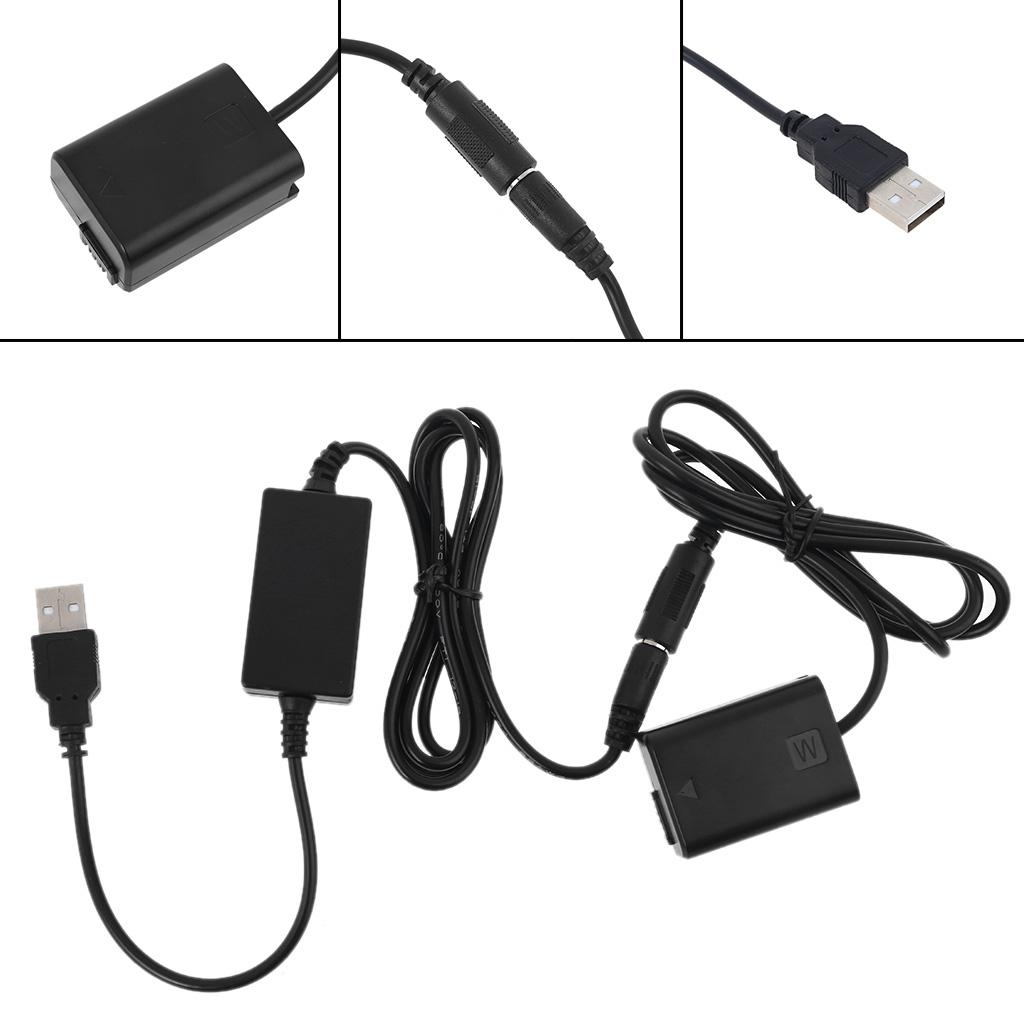 2A USB-адаптер питания с муляжом батареи NP-FW50 для A7 A7R A7S A7II A7RII