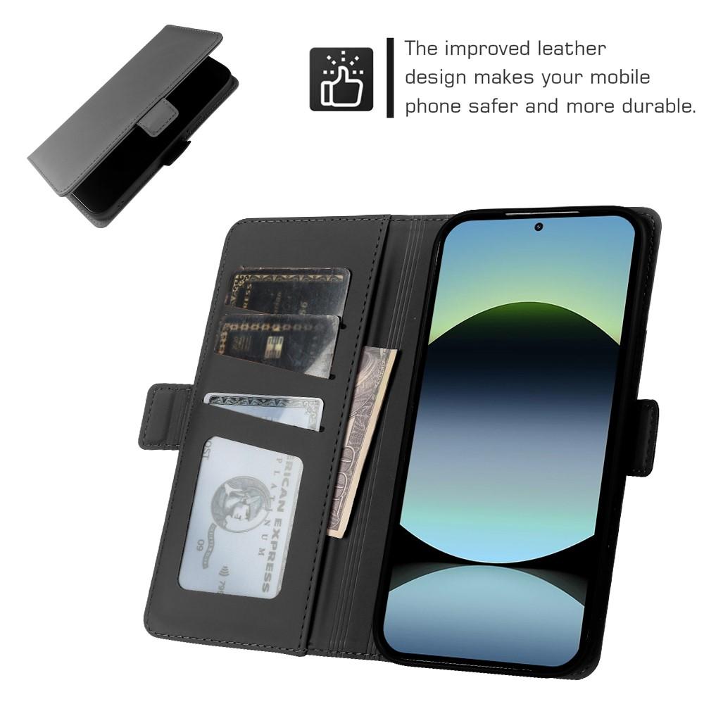 Wallet Case for Redmi Note 14 5G - TPU+Leather/PU, Black