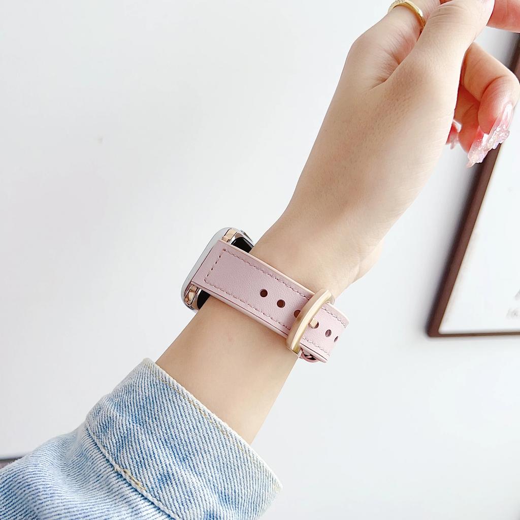 Высококачественный силикон + кожаный ремешок для Apple Watch женский Серия Ultra 10/9/8/7/6 38мм 40мм 41мм 42мм 44мм 45мм 46мм Ремешок