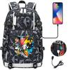 USB Headphone Backpack for Teens Students Boys Girls Leisure Travel Dual Shoulder Bags Soccer Hot Selling Waterproof Large Capacity