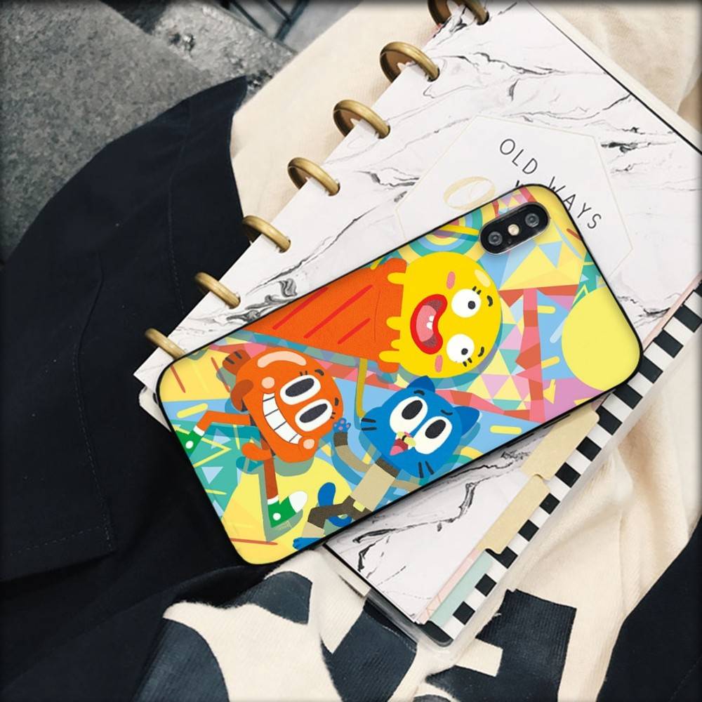 Чехол для телефона А-Удивительный мир Гамбола Аниме Для IPhone 17 16 14 15 13 12 11 Pro Max Plus Силиконовый Мягкий Чехол