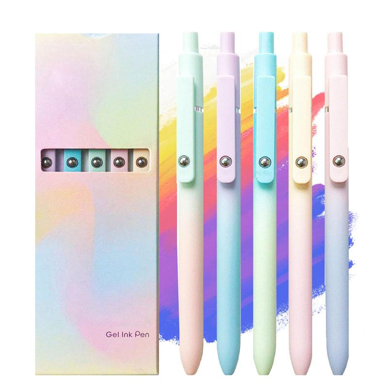 5 шт. гелевых ручек, гелевые ручки Gettoreach, ручка Emboadlie, быстросохнущая ручка для плавного письма