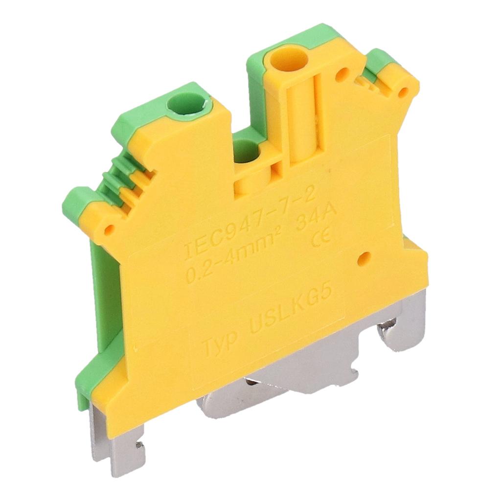 50 шт. Клемма для монтажа на DIN-рейку, 2-канальная, с боковым подводом, клеммный блок заземления 34А USLKG?5