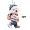 Новый акриловый щенок автомобильный кулон милый антропоморфный плюшевый пес акриловый плоский декоративный рюкзак брелок рождественская елка кулон