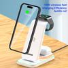 YF-A6 3 In 1 15W Dual Coil Wireless Charger with Night Light for iPhone/Apple Watch/AirPods Charging Stand
