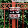 2D Flat, 1pc, Vintage Metal Aluminum Decorative Sign, Warning for Man Cave, Retro Wall Art, Home Decor for Man Cave, Garage, Game Room, Entryway
