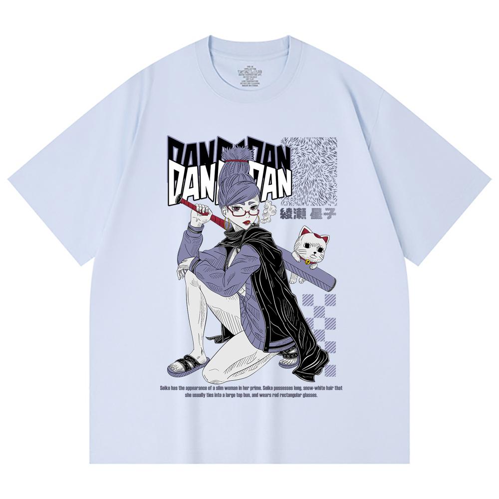 230 Gsm 100% Cotton Dandadan V3 Seiko Print Unisex Heavy Cotton T Shirt