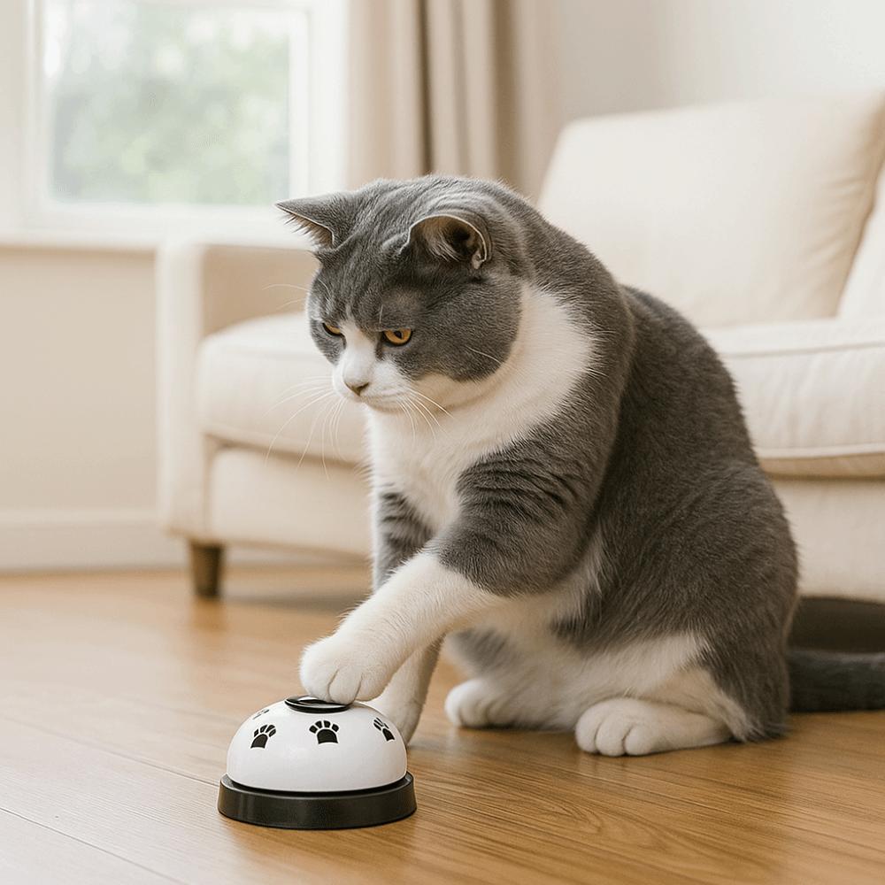 2pcs/set Cartoon Pet Training Bells Footprint Pattern Call Bell Dog Doorbells Funny Pet Interactive Feeding Reminder