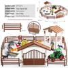 Wild Animal Model Toy Set: Swan, Lion Head, Goose