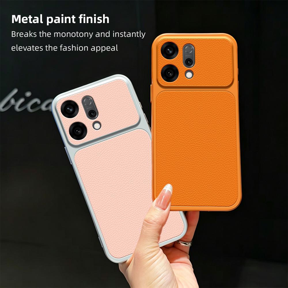 Чехол для телефона OPPO Reno 14 14F 13 13F 11 12 12F 11F 10 Pro Plus Coque Конфетный ПУ Натуральная кожа Защита камеры Мягкая задняя крышка