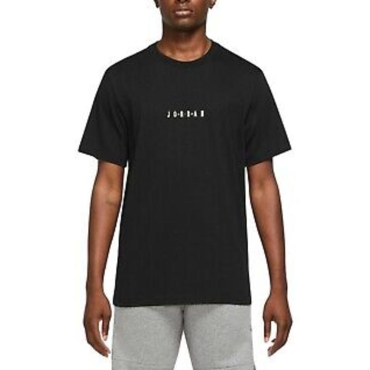 Air Jordan Embossed Air Crew T-Shirt 'Black' Men's DM3183-010